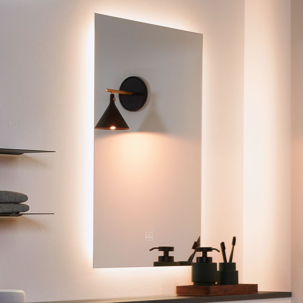 Lifestyle image of Villeroy & Boch More to See Lite 500 x 750mm LED Mirror